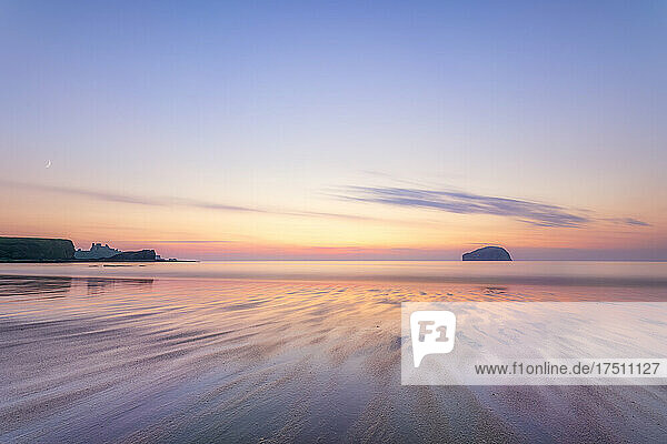 UK  Scotland  North Berwick  Seacliff Beach at dusk