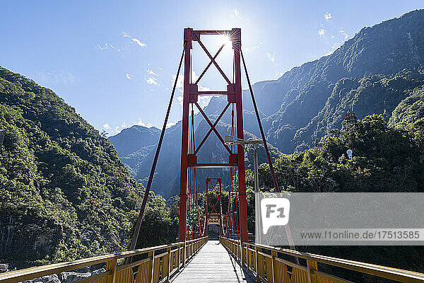 Taiwan  Hualien county  Taroko National Park  Huge bridge in Tianxiang recreational area
