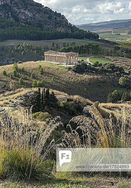 Tempel von Segesta  Sizilien  Italien  Europa
