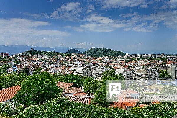 Panorama  Altstadt  Plovdiv  Bulgarien  Europa