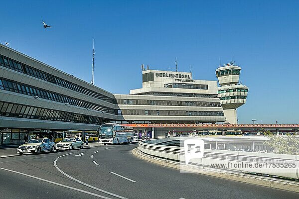 Main building Terminal A with Tower  Airport  Tegel  Reinickendorf  Berlin  Germany  Europe