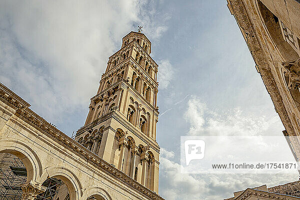 Bell tower of St. Dominus Church at Diocletian's Palace  Split  Dalmatia  Croatia