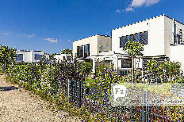 Germany  Bavaria  Neu-Ulm  Suburban houses in new development area