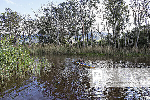 Teenage girl kayaker on the Klein River