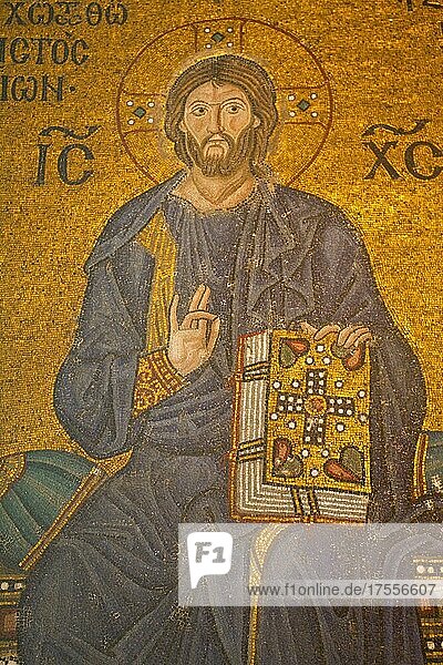 Hagia Sophia  Mosaik Christus Pantokrator  Istanbul  Türkei  Asien