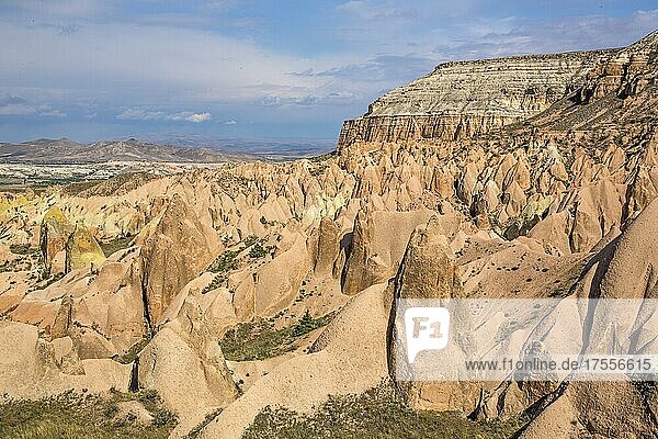 Rock galleries of the Red Gorge  fantastic tuff formations  Cappadocia  Turkey  Cappadocia  Turkey  Asia