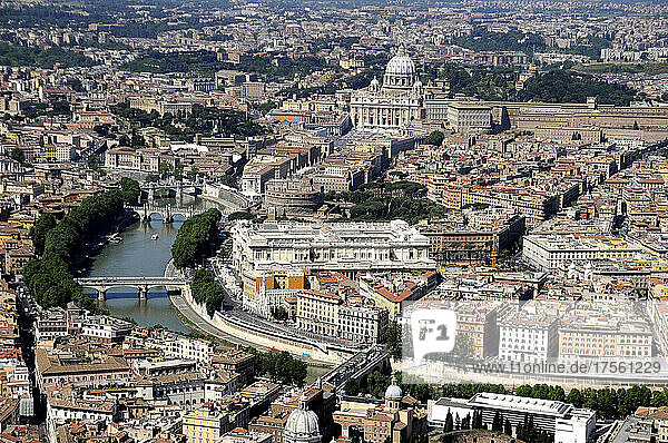 Italien  Latium  Rom  Luftaufnahme