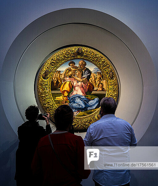 Italien  Toskana  Florenz  UNESCO-Weltkulturerbe  Galleria Uffizi  Tondo Doni  Michelangelo