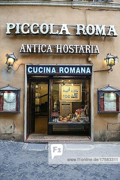 Restaurant Piccola Roma in Altstadt von Rom  Rom  Latium  Italien  Europa