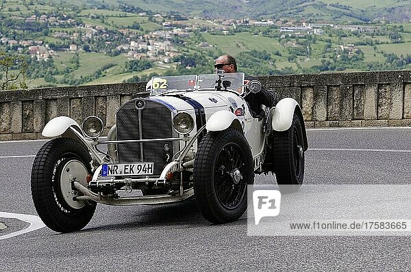 Mille Miglia 2014  Nr. 62 Mercedes-Benz 720 SSKL Baujahr 1930 Oldtimer Autorennen. San Marino  Italien  Europa
