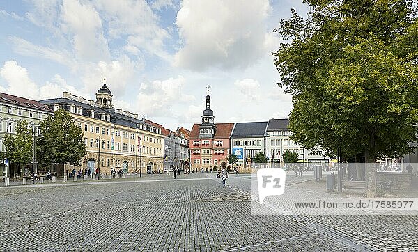 Market square with town palace and town hall  Eisenach  Thuringia  Germany  Europe