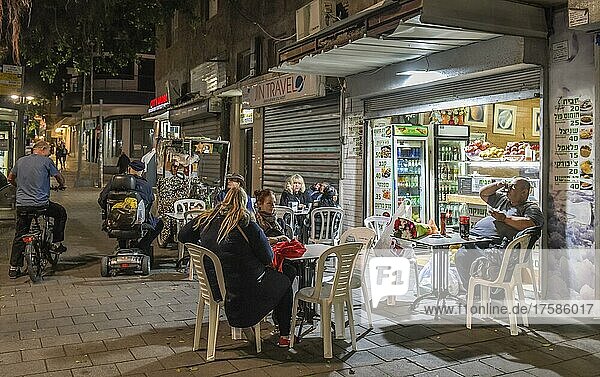 Straßencafé  Allenby Street  Tel Aviv  Israel  Asien