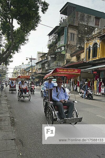 Rickshaws  Hanoi  Vietnam  Asia