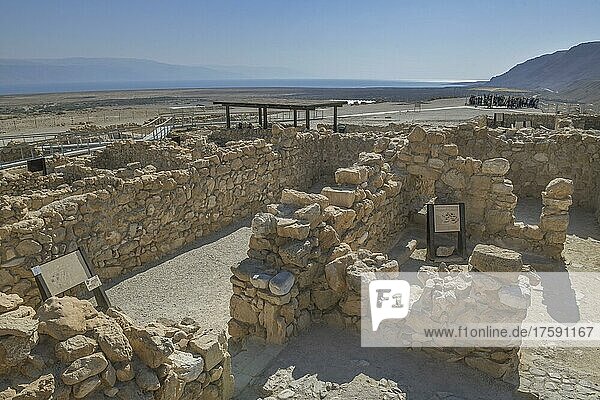 Ruins  excavation site Qumran  Israel  Asia