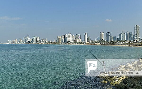 Strand  Skyline  Hochhäuser  Tel Aviv  Israel  Asien