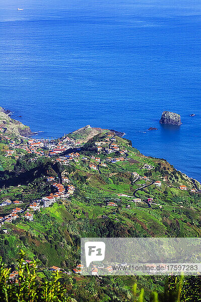 View of village on Madeira island