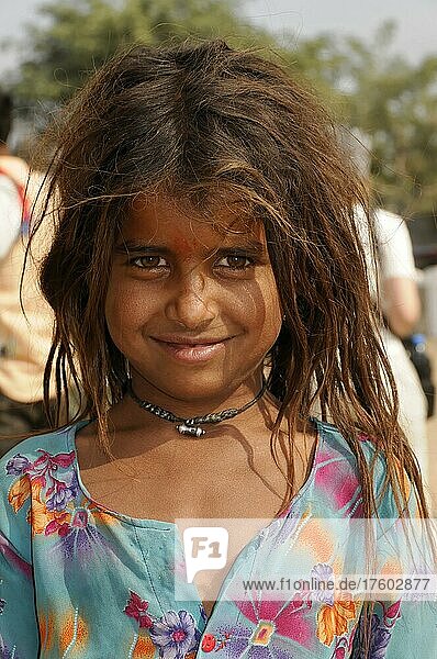 Junge Inderin  Portrait  Kota  Rajasthan  Nordindien
