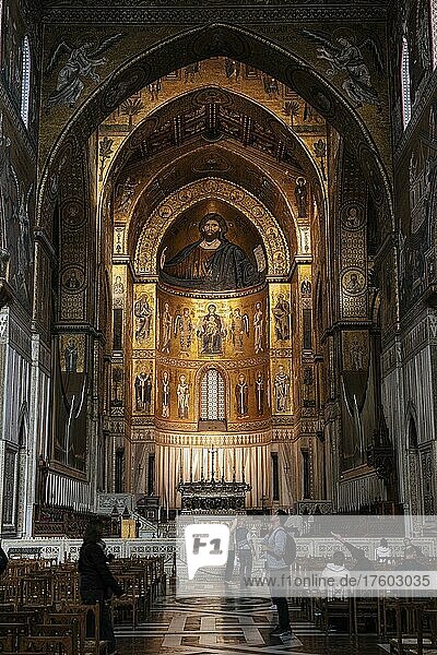Cathedral of Monreale  Duomo di Monreale  near Palermo  Sicily  Italy  Europe