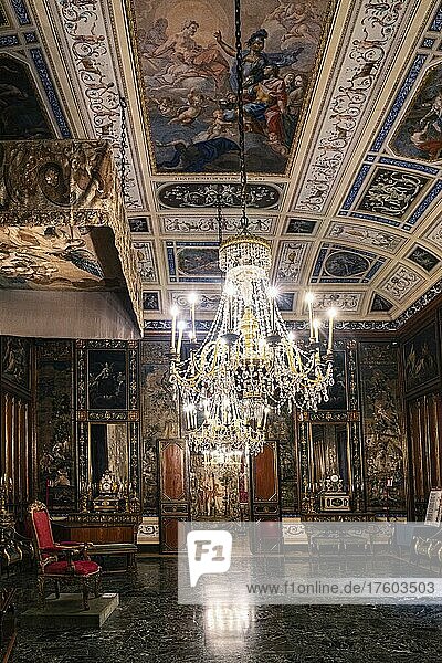 Prunksaal  Palazzo Mirto  Museum  aristokratisches Haus  18. Jahrhundert  Palermo  Sizilien  Italien  Europa