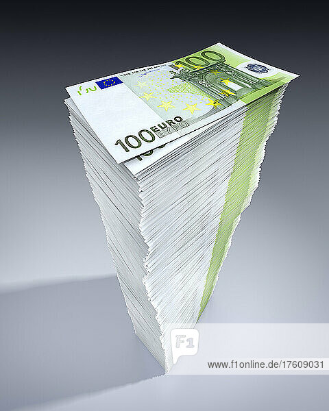Stapel von 100-Euro-Scheinen