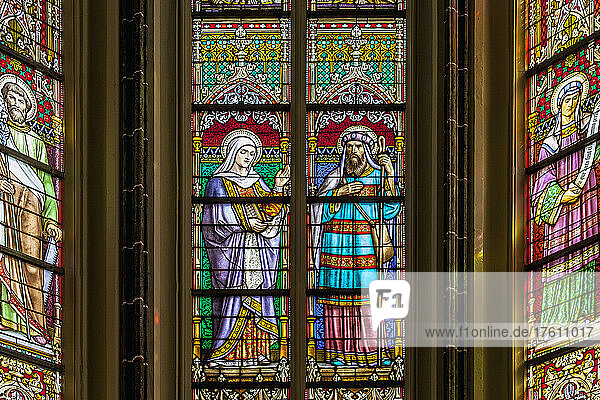 Glasfenster in der St. Johannes-Kathedrale  Den Bosch; 's-Hertogenbosch  Nordbrabant  Niederlande