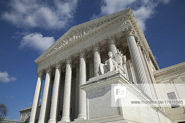 Gebäude des Obersten Gerichtshofs der USA  Washington DC  USA; Washington DC  Vereinigte Staaten von Amerika