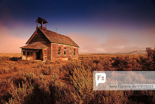Old abandoned schoolhouse in the countryside; Burns  Oregon  United States of America