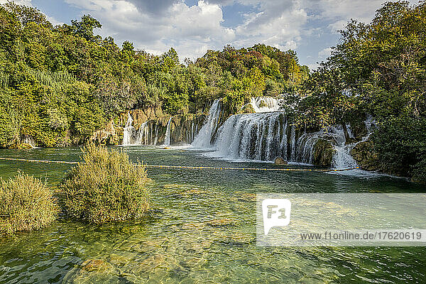 Scenic view of Skradinski Buk waterfall  Krka National Park  Sibenik-Knin  Croatia