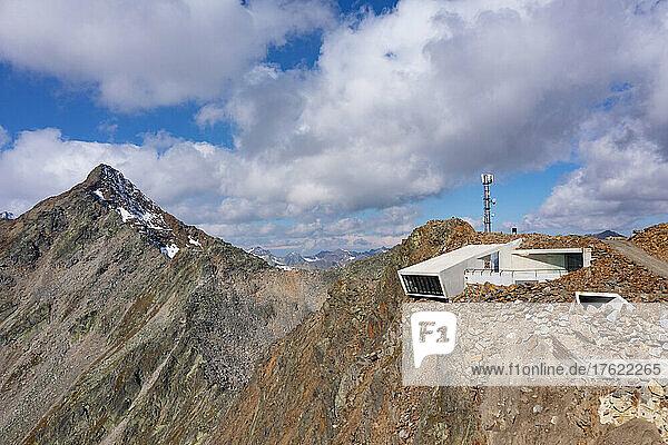 Austria  Tyrol  Solden  Clouds over mountaintop museum 007 Elements