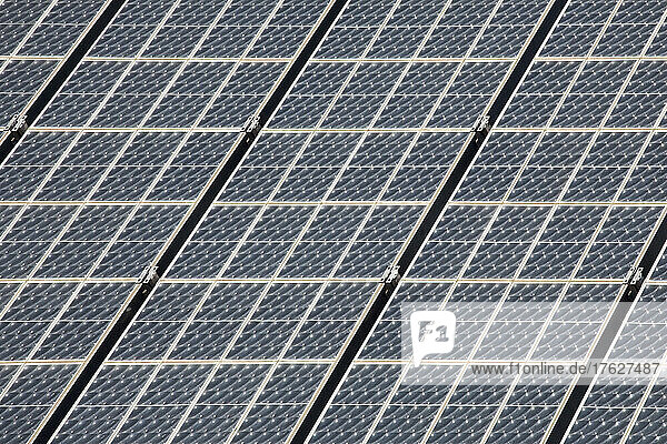 Detail of Large Solar Panels for energy capture and storage.