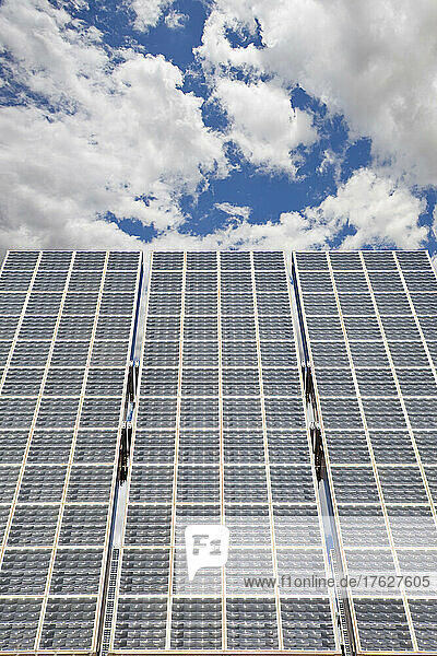Large Solar Panels set up at angle.