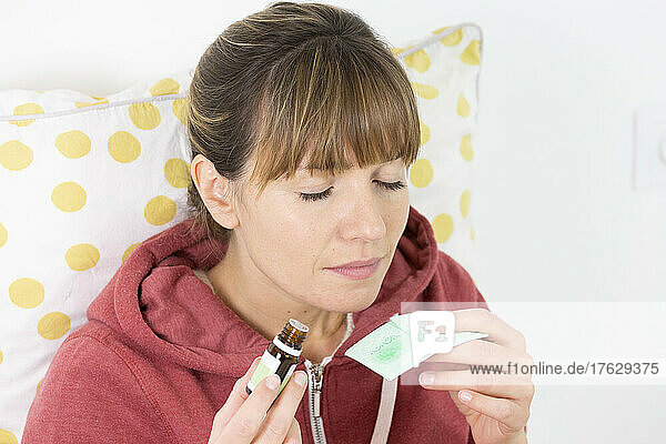 Inhalation essential oil against colds.