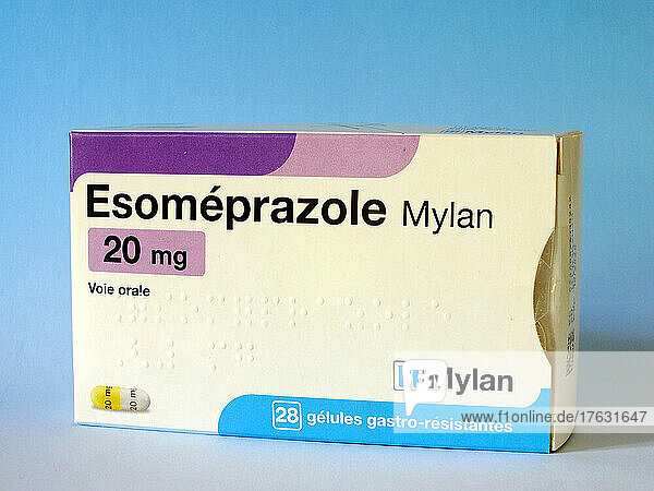 Esomeprazole used for disorders related to acidity in the stomach.