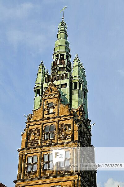 Stadthausturm  Prinzipalmarkt  Münster  Nordrhein-Westfalen  Deutschland  Europa
