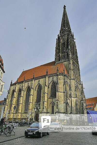 St. Lamberti Kirche  Lambertikirchplatz  Münster  Nordrhein-Westfalen  Deutschland  Europa