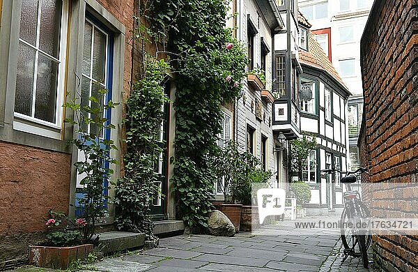 Altbauten  Hinter der Balge  Schnoorviertel  Bremen  Deutschland  Europa