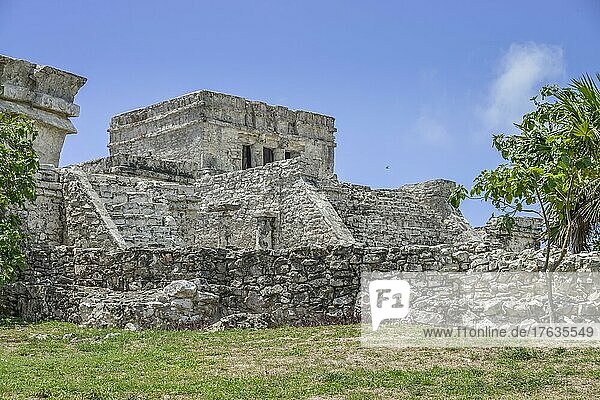 Templo del Dios Descendente  Mayaruinen Tulum  Quintana Roo  Mexiko  Mittelamerika