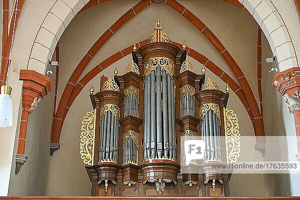 Heeren-Euler organ  nuns' gallery  Historic Pilgrimage Church  Gottsbüren  Hesse  Germany  Europe