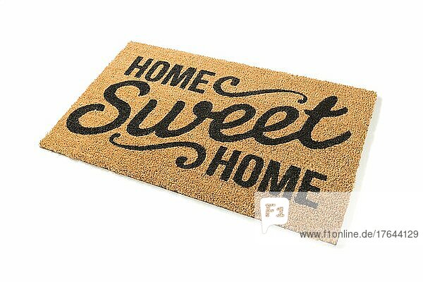 Home sweet home Fußmatte vor einem weißen Hintergrund