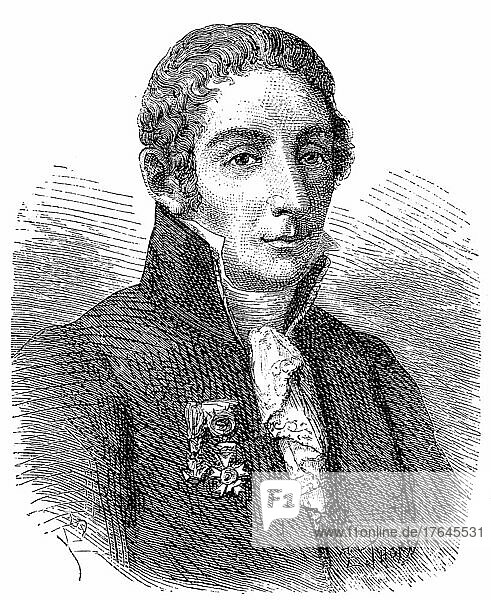 Alessandro Giuseppe Antonio Anastasio Volta  ab (1810) Graf von Volta  18. Februar 1745 -5. März 1827  italienischer Physiker