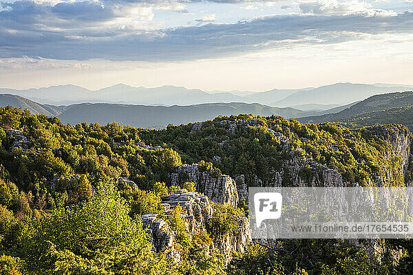 Greece  Epirus  Cliffs of Vikos-Aoos National Park in summer
