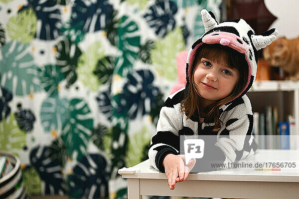 Baby animal character. Adorable kid in pajamas