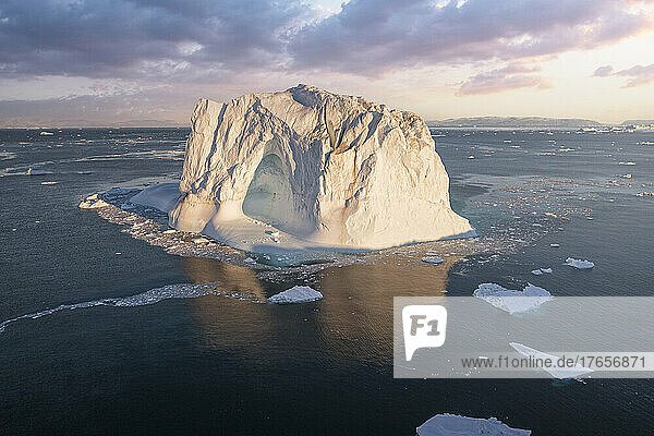 extreme icebergs from aerial view