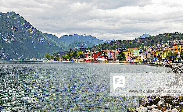 Riva del Garda at the Garda Lake in north Italy