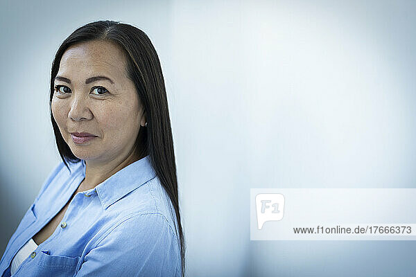 Portrait confident businesswoman