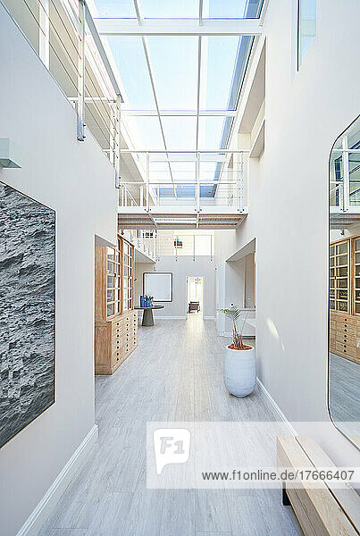 Modern home showcase interior corridor