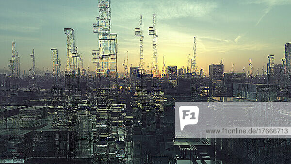 Futuristische Glasstadt