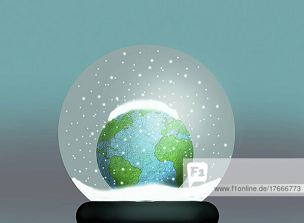 Globus in einer Schneekugel