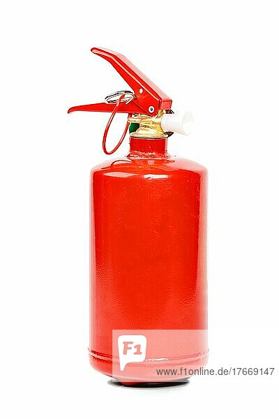 Fire extinguisher before white