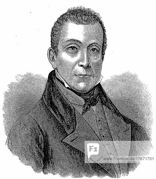 Johann Baptist Cramer  24. Februar 1771  16. April 1858  war ein englischer Pianist und Komponist deutscher Abstammung  Historisch  digitale Reproduktion einer Originalvorlage aus dem 19. Jahrhundert